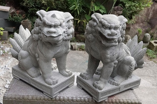 浪速型狛犬狛犬、幕末までは獅子狛犬で彫られていた