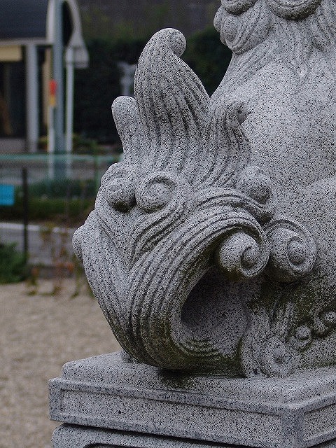 岡崎型の延長で獅子狛犬