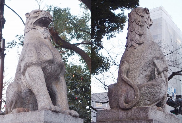 東京都千代田区　<b>靖国神社</b>　昭和08年03月　伊藤忠太が関わった最大の狛犬